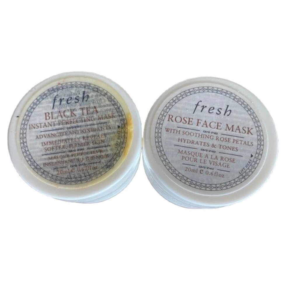 2 Fresh Rose & Black Tea Face Mask Infused With Real Rose Petals 30 ml 1 oz NEW